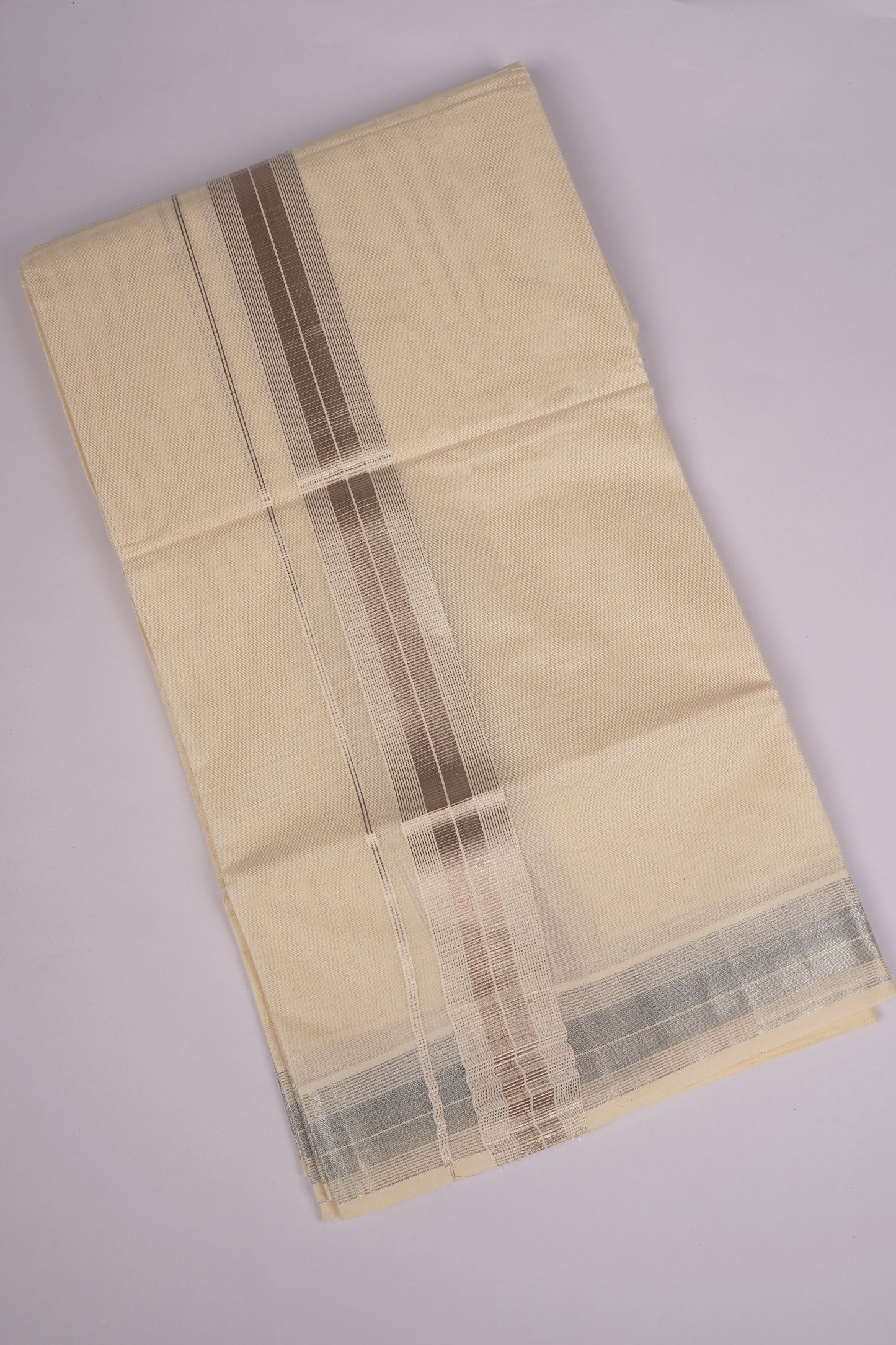 SLD-74C CREAM DOUBLE DHOTI  4.00 MTR