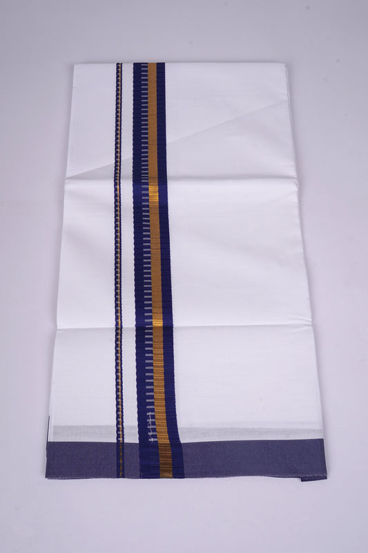 FS-93 W/S DHOTI 2.00 MTR - GOLD DARK BLUE