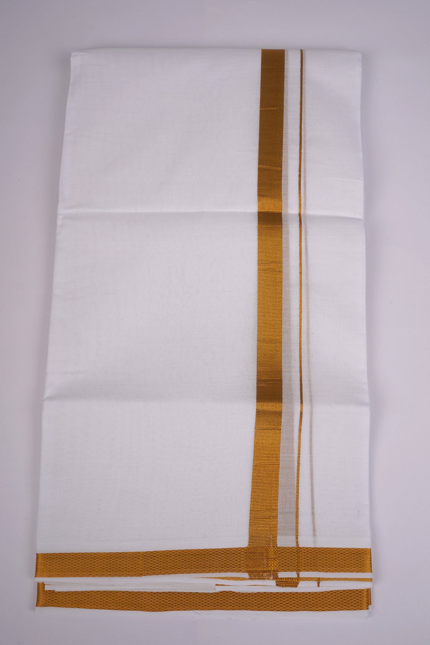GLD-41 WHITE DOUBLE DHOTI  4.00 MTR
