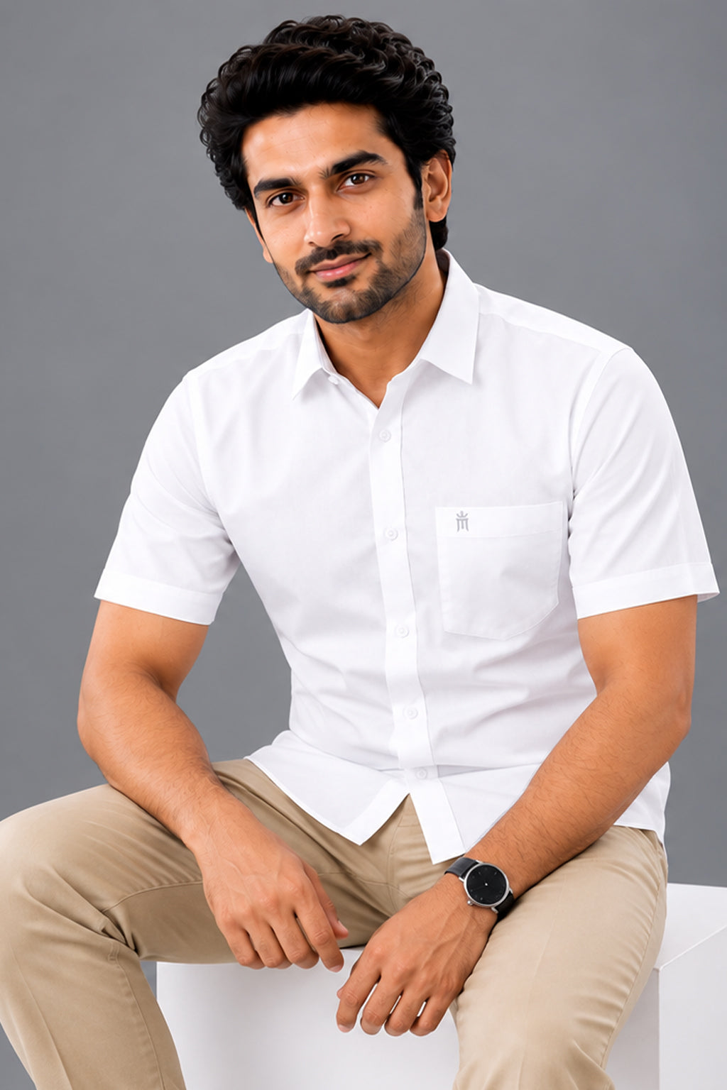 Berty Formal White Shirt