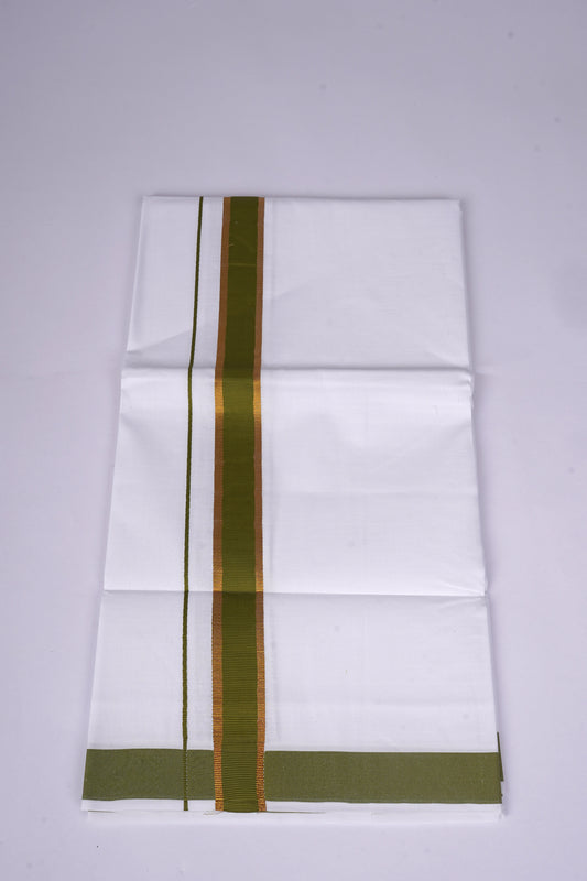 FS-115 W/S DHOTI 2.00 MTR - GOLD GREEN
