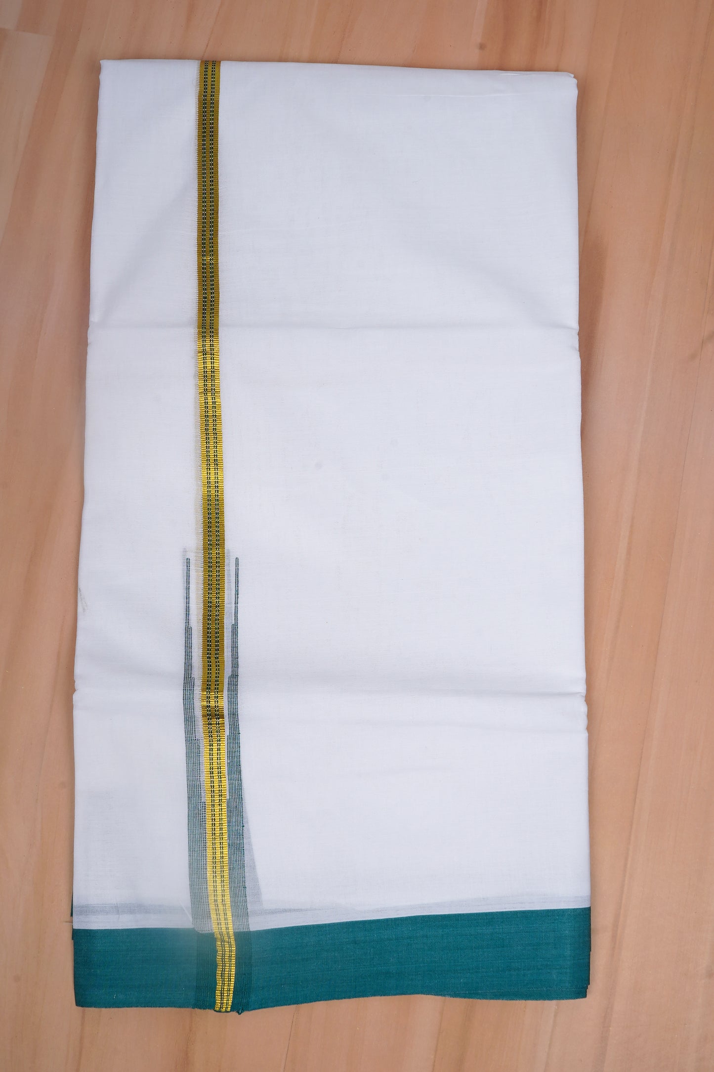 FCD-594 W/D DHOTI 3.80 MTR - Peacock Blue