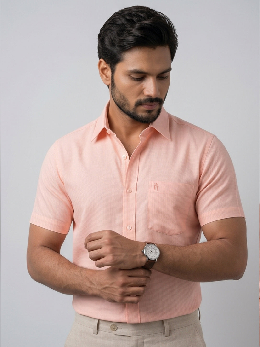 MCR Men Formal Colour Shirt - Pink 82502 Hydrogen