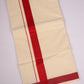 FD-08C CREAM DOUBLE DHOTI  3.80 MTR-Orange