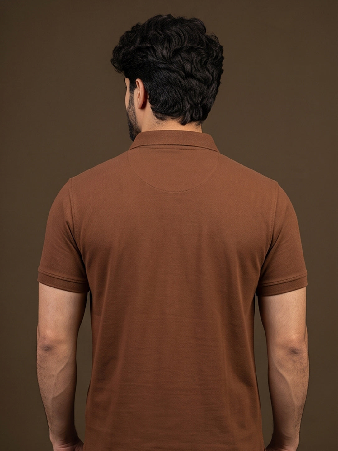 Python Plain RUST BROWN Color T-Shirt - 70008