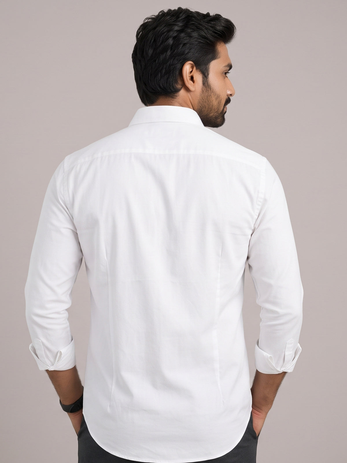 Mega Formal White Shirt For Men-Apple Cut