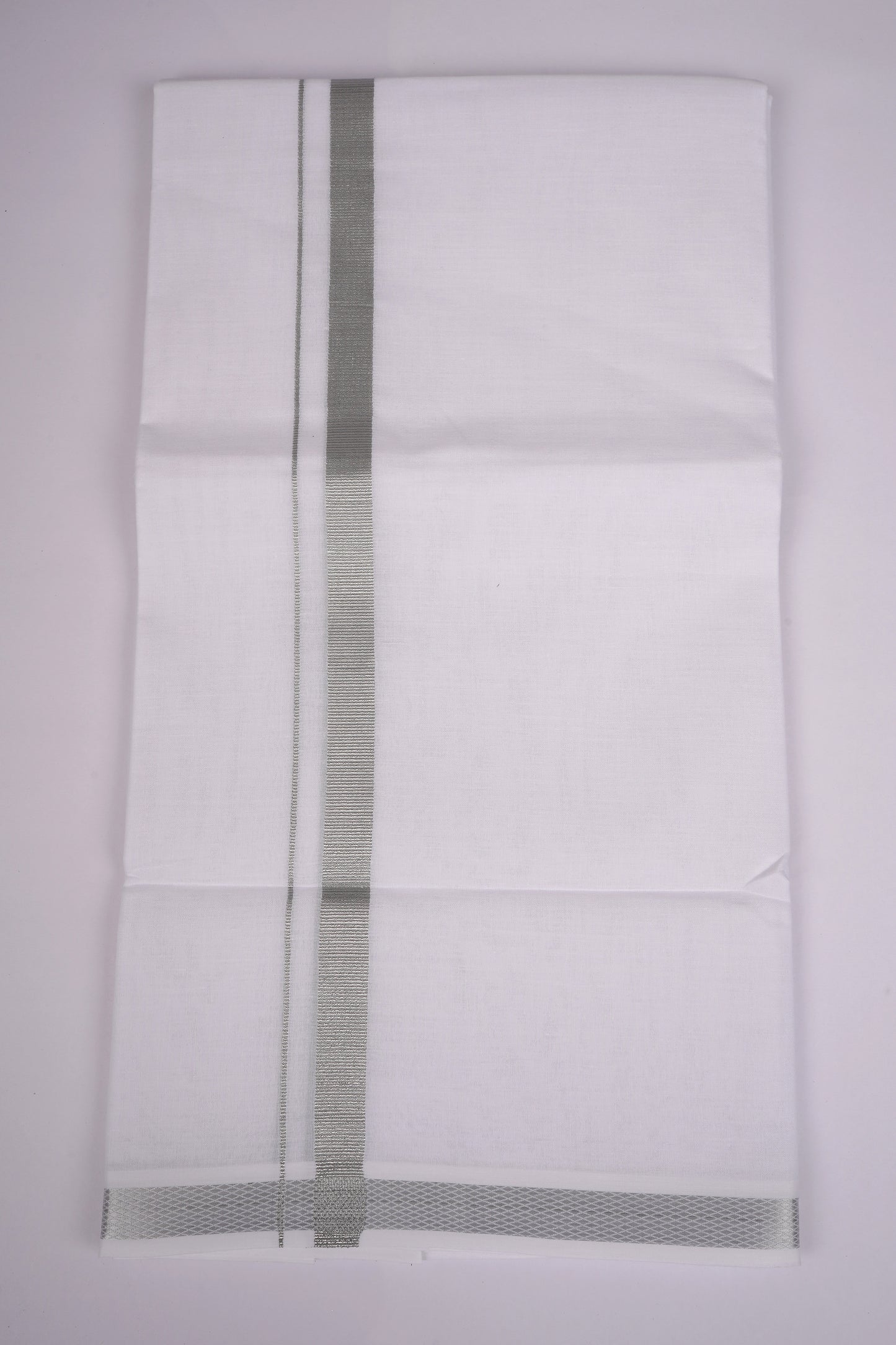 SLD-28 WHITE DOUBLE DHOTI  3.80 MTR