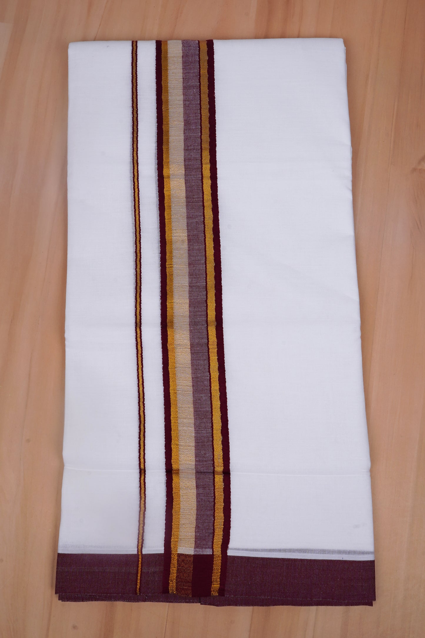 FCD-519 W/D DHOTI 3.80 MTR-Dark Maroon