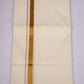 GLD-80C CREAM DOUBLE DHOTI  3.80 MTR