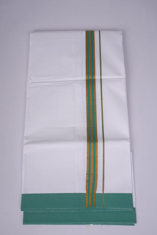 FS-107 W/S DHOTI 2.00 MTR - GOLD GREEN