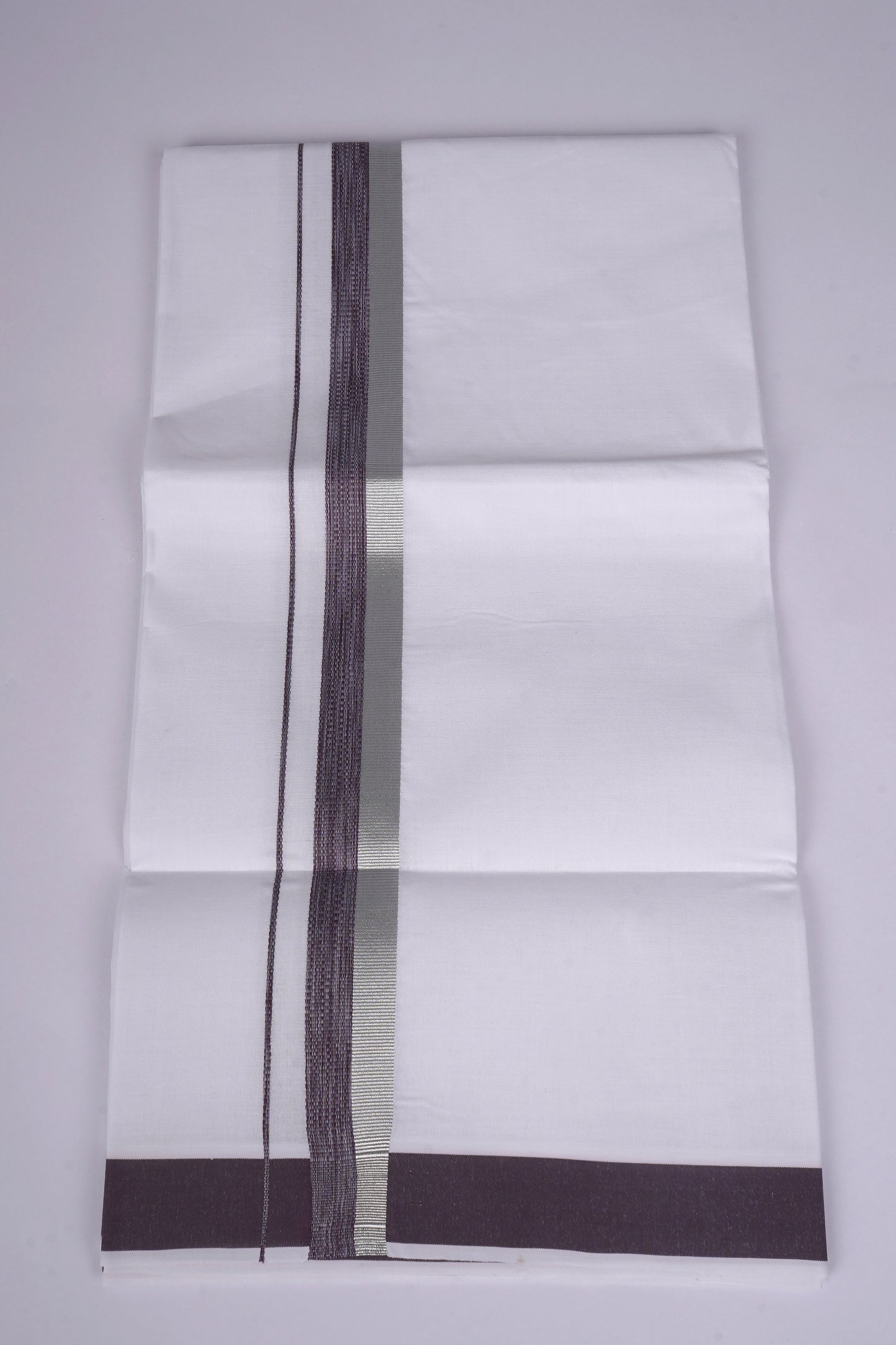 FS-124 W/S DHOTI  1.90 MTR - silver violet