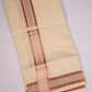 COPPER-16C CREAM DOUBLE DHOTI  4.00 MTR