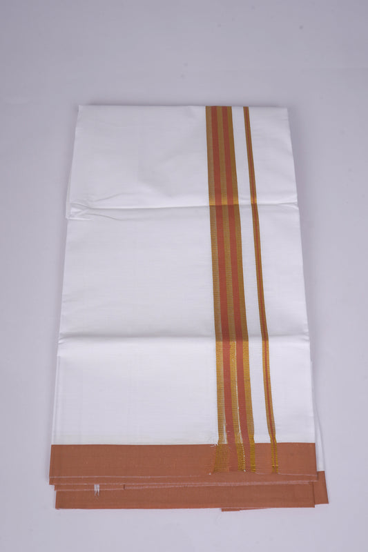 FS-107 W/S DHOTI 2.00 MTR - GOLD BROWN