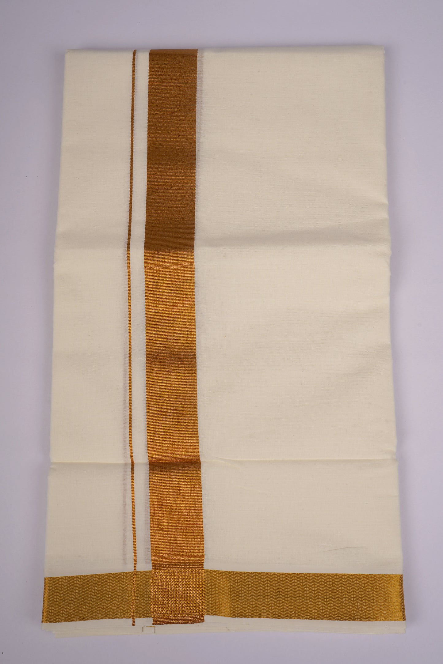 GLD-82C CREAM DOUBLE DHOTI  3.80 MTR