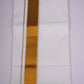 GLD-35 WHITE DOUBLE DHOTI  3.80 MTR