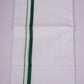 HD-27 WHITE DOUBLE DHOTI  3.80 MTR - green