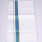 FS-115 W/S DHOTI 2.00 MTR - GOLD PEACOCK BLUE