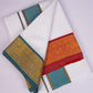 PK-9X5-12 SET WHITE DOUBLE DHOTI - green