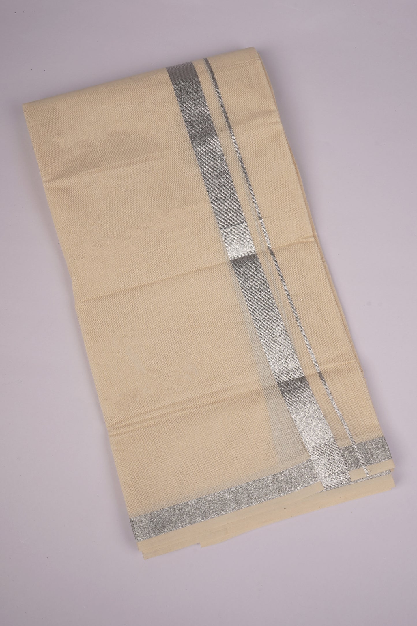 SLD-15C CREAM DOUBLE DHOTI  4.10 MTR