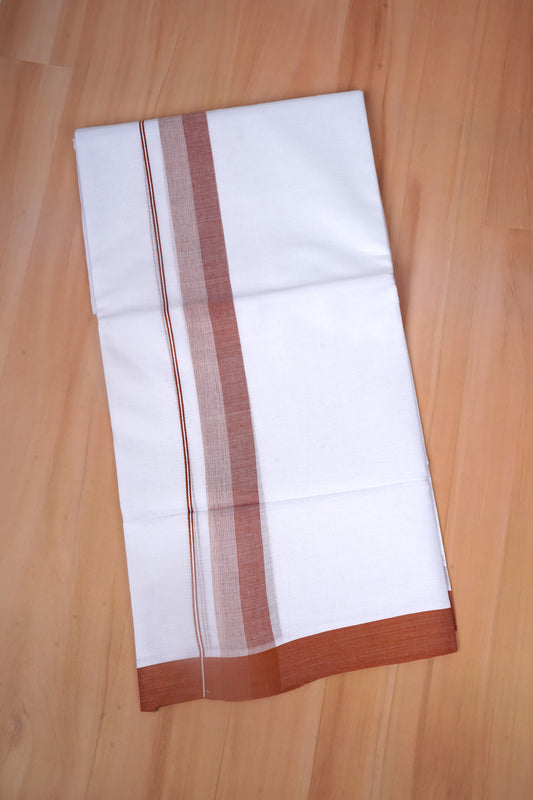 FCD-570 W/D DHOTI 3.80 MTR - lIGHT bROWN
