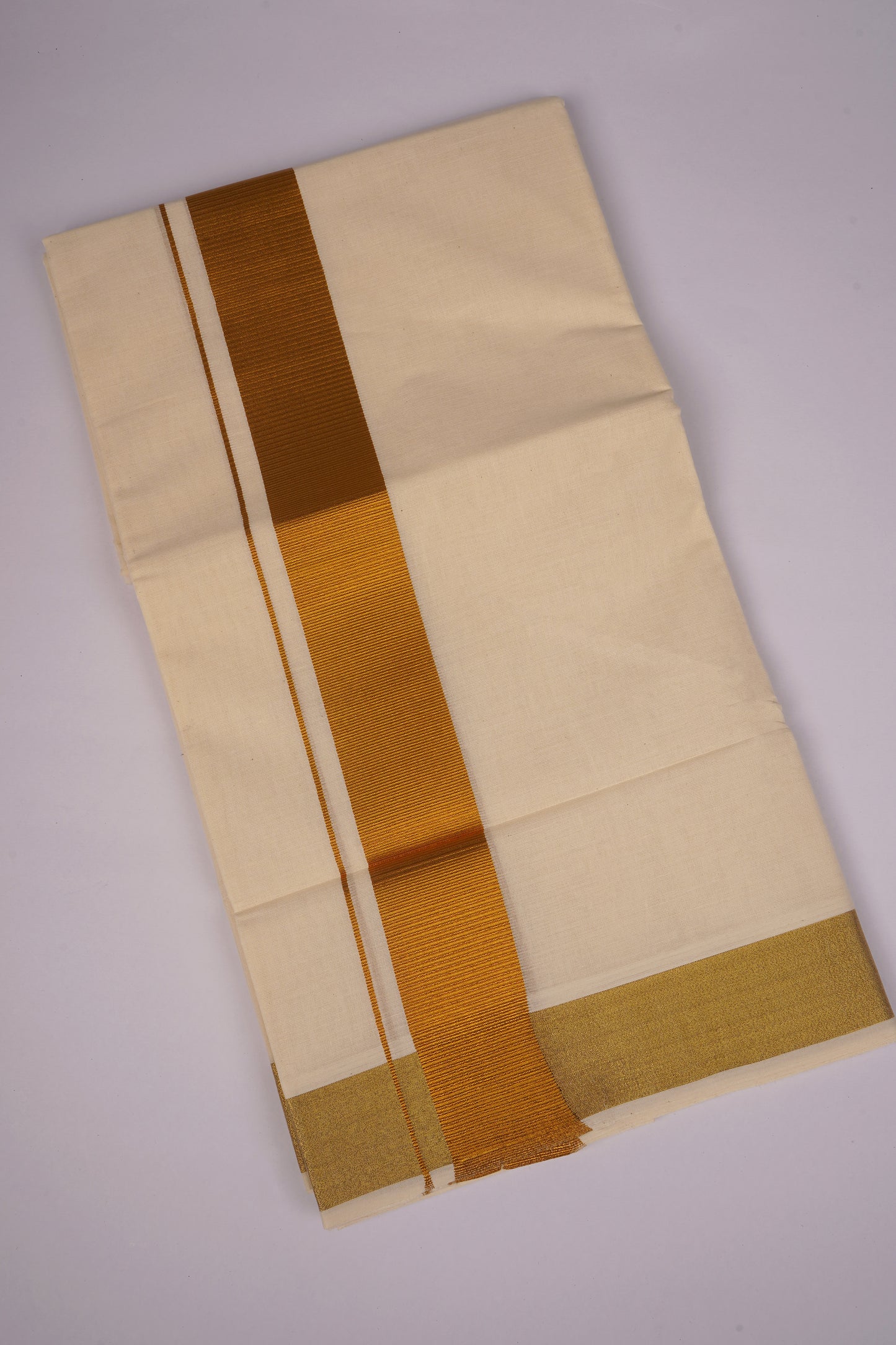 GLD-94C CREAM DOUBLE DHOTI  3.80 MTR