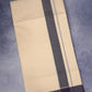 FCD-39C CREAM DOUBLE DHOTI  4.00 MTR - Dark Blue