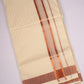COPPER-01C CREAM DOUBLE DHOTI  4.00 MTR
