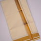 GLD-166C CREAM DOUBLE DHOTI  4.00 MTR