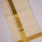 GLD-91C CREAM DOUBLE DHOTI  3.80 MTR