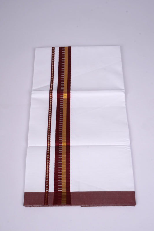 FS-93 W/S DHOTI 2.00 MTR - GOLD MAROON