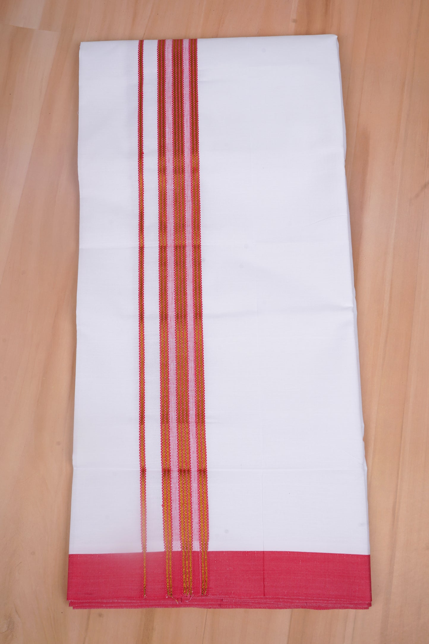 Heritage Gold W/S Dhoti 2.00 MTR - Red