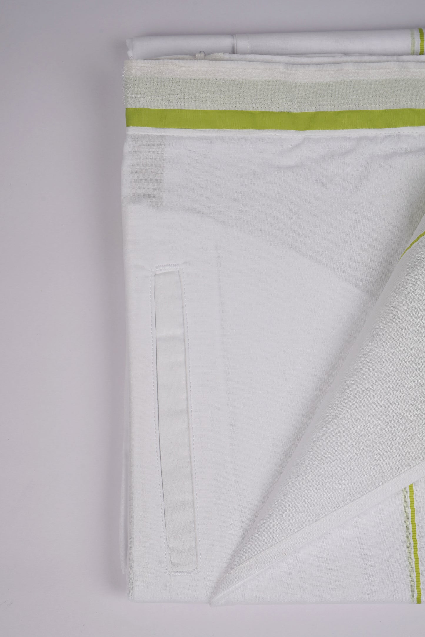 PKT FD-01 VELCRO WHITE DOUBLE DHOTI - Green