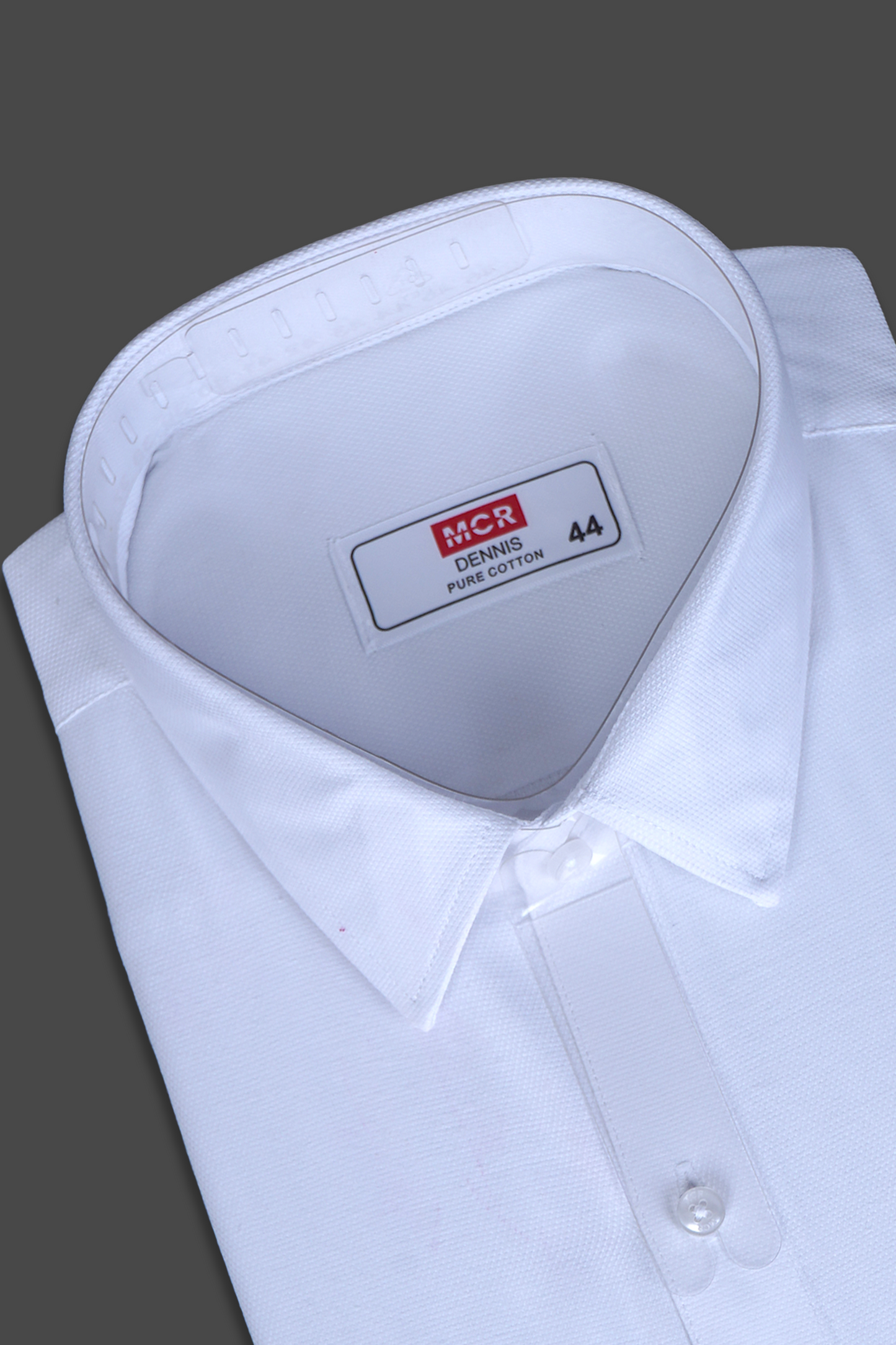MCR DENNIS Half Sleeve Formal White Shirt For Men-APPLE CUT