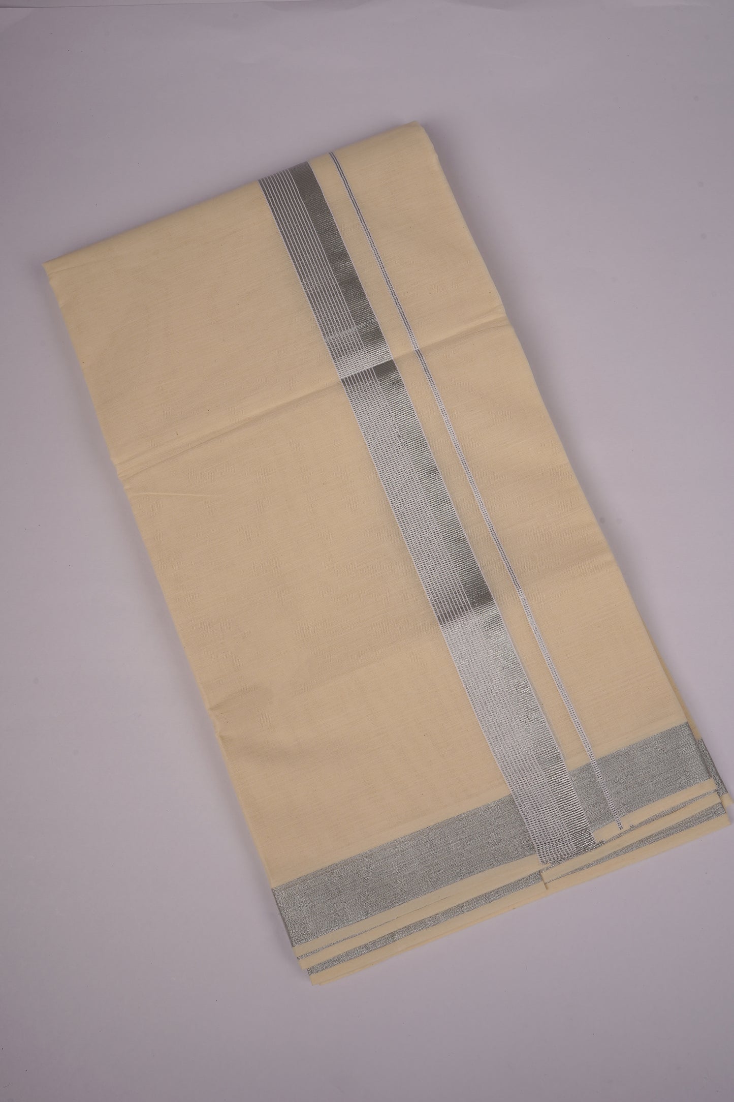 SLD-89C CREAM DOUBLE DHOTI  4.00 MTR