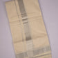 SLD-80C CREAM DOUBLE DHOTI  4.00 MTR