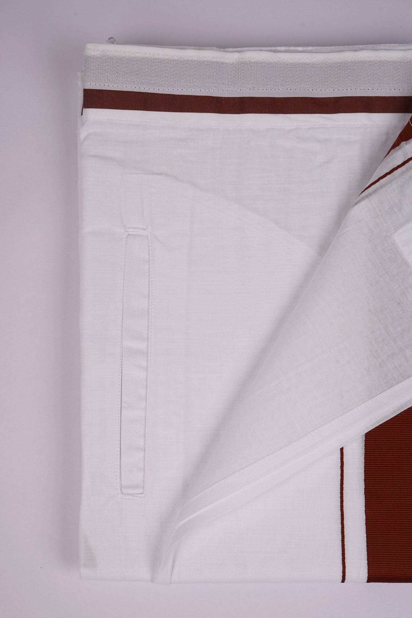PKT FD-01 VELCRO WHITE DOUBLE DHOTI - Maroon