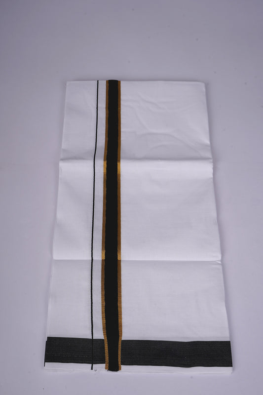 FS-115 W/S DHOTI 2.00 MTR - GOLD BLACK