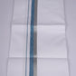 FS-124 W/S DHOTI  1.90 MTR - Silver Ajantha Blue