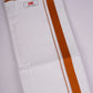 PKT FD-01 VELCRO WHITE DOUBLE DHOTI - Orange
