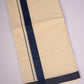 FD-08C CREAM DOUBLE DHOTHIE 3.80 MTR-Dark Blue