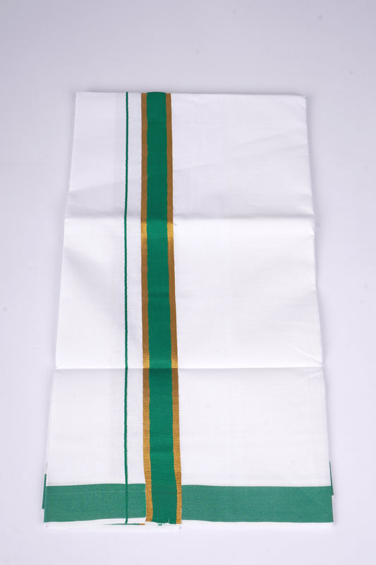 FS-115 W/S DHOTI 2.00 MTR - GOLD GREEN