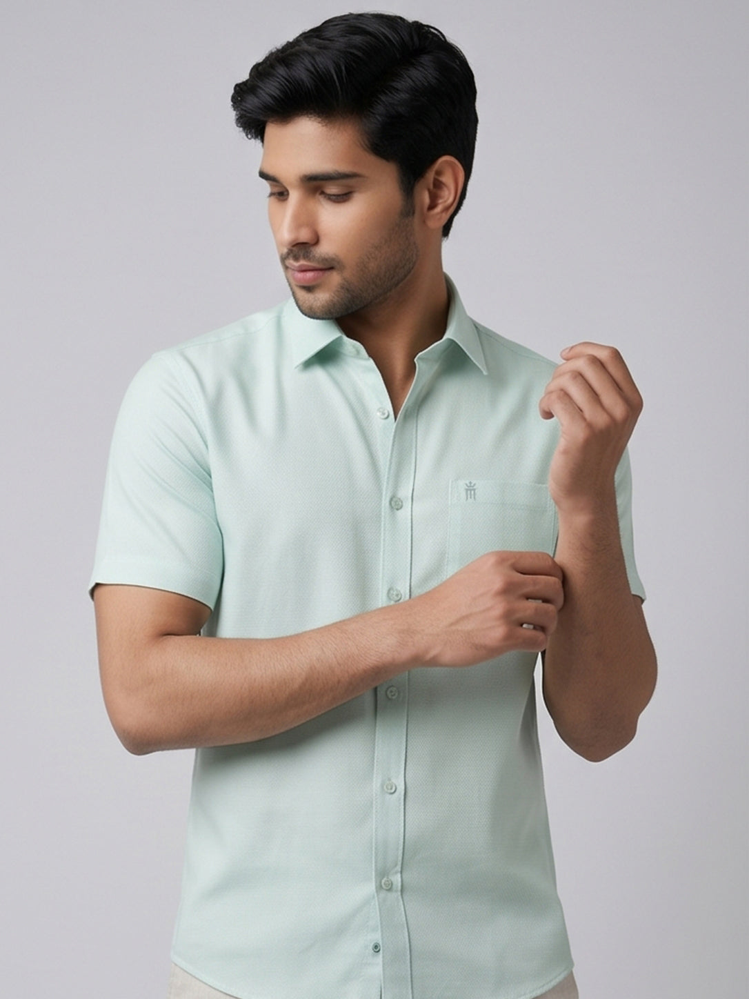 MCR Men Formal Colour Shirt - light green 92056 ICE BERG