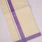 FD-08C CREAM DOUBLE DHOTI  3.80 MTR-Violet