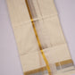 GLD-150C CREAM DOUBLE DHOTI  4.00 MTR