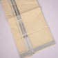 SLD-62C CREAM DOUBLE DHOTI  3.80 MTR
