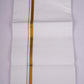 GLD-36 WHITE DOUBLE DHOTI   3.80 MTR