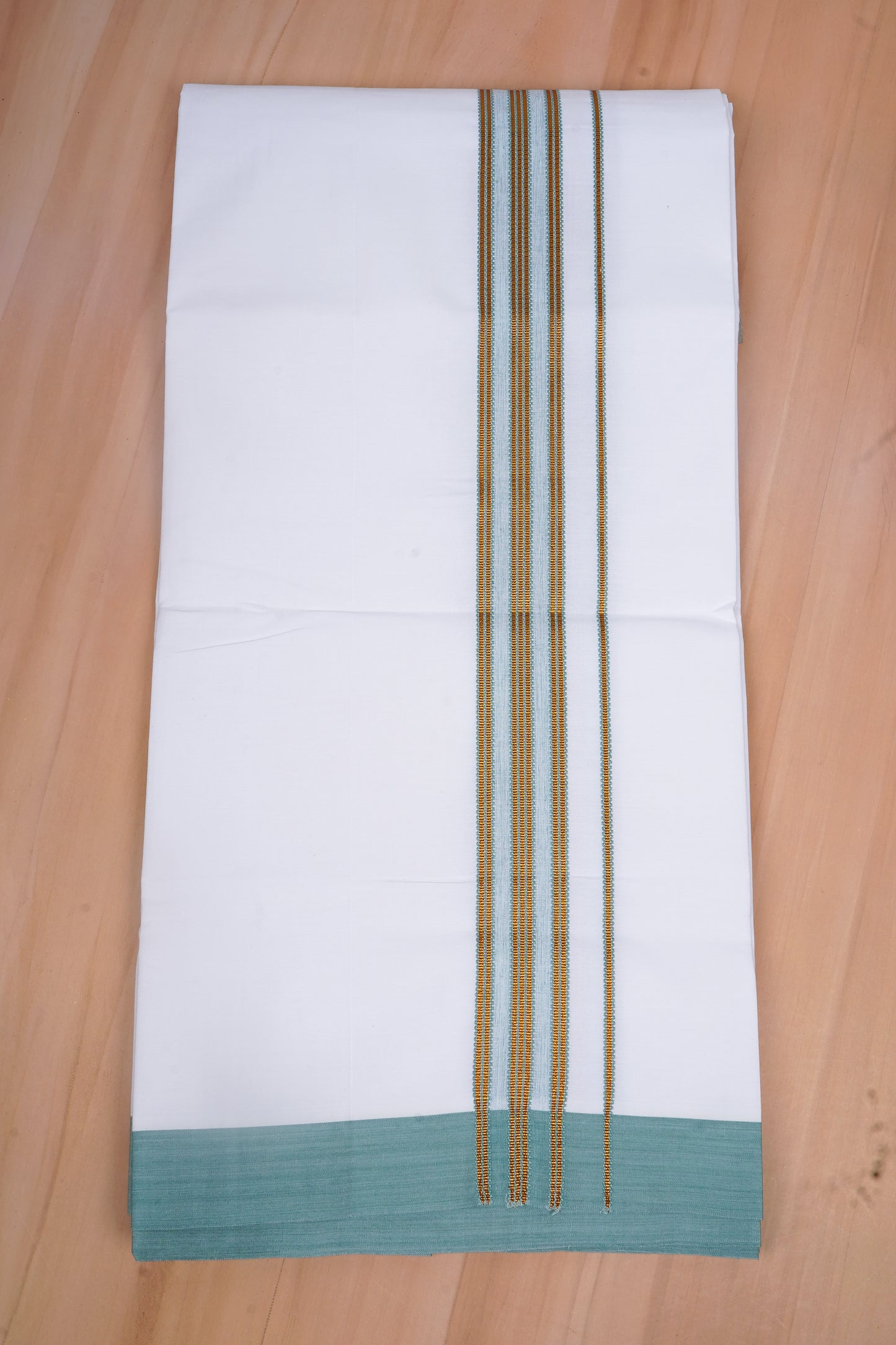 Heritage Gold W/S Dhoti 2.00 MTR - Light Green