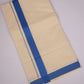 FD-08C CREAM DOUBLE DHOTI  3.80 MTR-Dark Blue