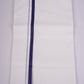 HD-17 WHITE DOUBLE DHOTI  3.80 MTR - Blue