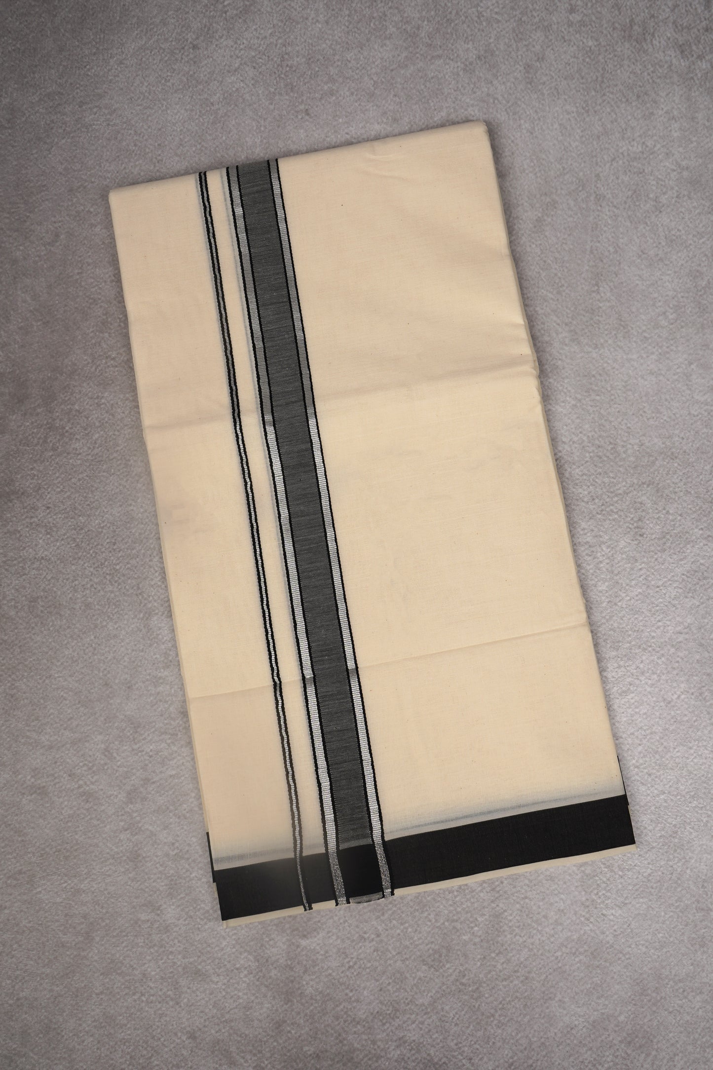 FD-178C CREAM DOUBLE DHOTHIE 3.80 MTR - gray